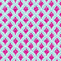 South Hampton - Fleur de Lis Pink/Aqua 9031-11