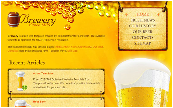 beer website template tutorial web desain