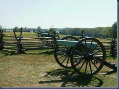 Confederate battery on Seminary Ridge