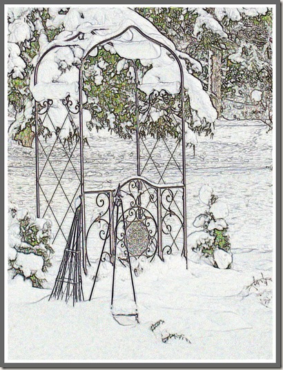 archway in snow