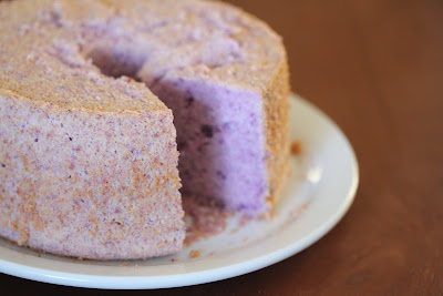 photo of a Purple Yam chiffon cake