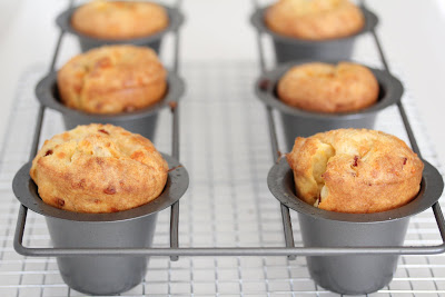 photo of Pepperoni and cheese popovers in a popover pan