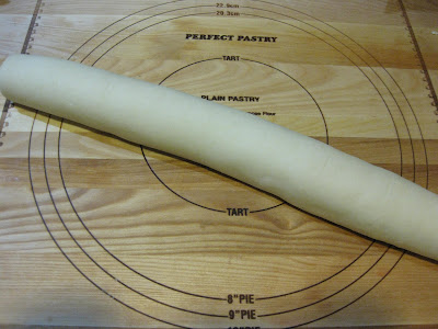 photo of the dough rolled up