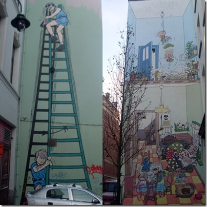 Murales a Marolles lungo il percorso BD a Bruxelles