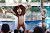 Alex the Lion from the move "Madagascar" interacts with kids and audience members in the outdoor Aqua Theater aboard Oasis of the Seas. 