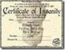 insane certificate