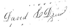 David L Drew signature