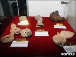 The artefacts had been taken from Libya in the 1950s 