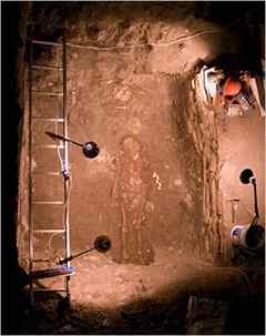 It took archaeologists 32 hours to document and remove the remains of the principal occupant of a tomb believed to be 2,700 years old