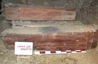 Two wooden sarcophagi discovered in Lahoun