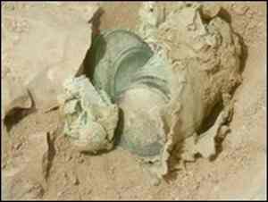 A hoard of 19th Century silver Indian Rupees hidden within a mosque wall 