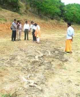 Scientists inspect the site where the fossils were found_02