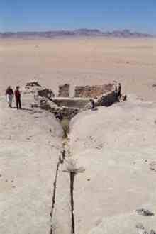 A cut water channel brought water from the top of the mountain.