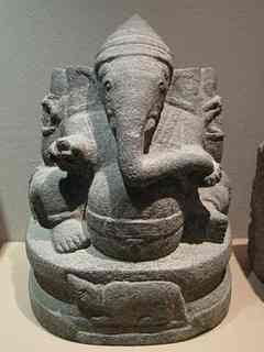 Statue of Ganesha, a popular god in the Hindu pantheon, from the Bujang Valley