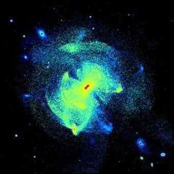 Simulation showing the stellar halo of a Milky Way-like galaxy in the present day. 