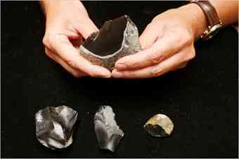 Fragments of flint tools found near Norfolk, England.