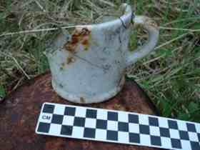 Ceramic mug at the Whitewater POW Camp