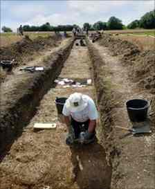Working on trench one at the site 