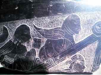 "Winged people" found in Cao Cao's tomb.