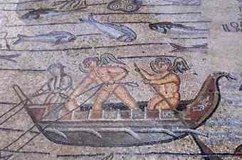 Floor mosaic from Aquileia's Domus of Dancing Cherubs