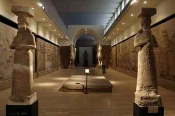 A general view shows the Assyrian Hall at the Iraqi National Museum