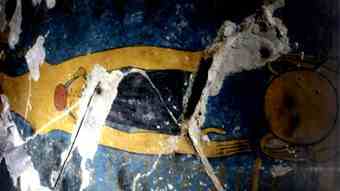 Painted ceiling of Karakhamun's burial chamber. This scene depicts the sky goddess, Nut.