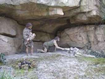 The Reconstruction of the Funeral of Homo neanderthalensis. Captured in the Hannover Zoo.