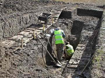 Digging in. Ditches near the Irish village of Annagassan might be remnants of a Viking shipbuilding town. 