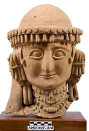 Head of a woman, 625-600 BC, terracota