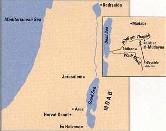 Map showing location of Khirbat_al-Mudayna