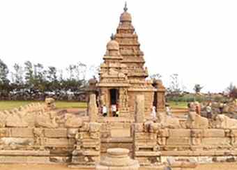 The Shore Temple at Mahabalipuram.