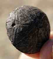 Iran's Burnt city Eye Ball - parallel lines drawn around the pupil to form a diamond shape.