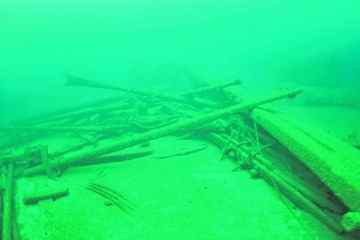 The Floretta, an iron ore schooner that sank in 1885, sits in 180 feet water about 10 miles off the shore of Manitowoc. The Wisconsin Historical Society will document the wreck along with four others in Lake Michigan with a grant from the Federal Highway Administration Transportation Enhancement program. 