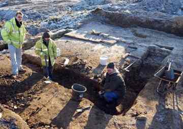 The archaeological dig in Pinchbeck.