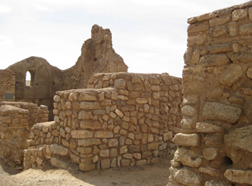Among the ruins are the walls of a Zoroastrian fire temple. Photo: Jill Worrall 