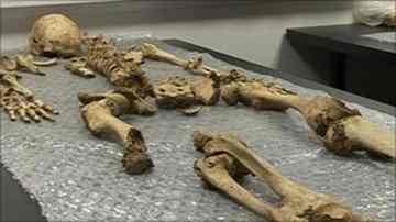 One of the skeletons found on a site close to the Ballyshannon by-pass