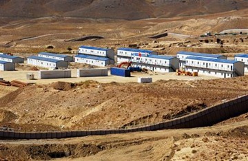 The dormitories housing Chinese workers at the Aynak Copper Mine, which also came from China, are seen here in Afghanistan.