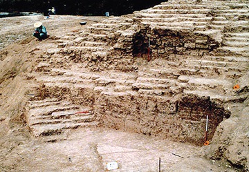 Excavations at Jiroft’s Konar Sandal A, one of the site’s two major mounds, are revealing the base of what may have been one of the world’s largest ziggurats. (Mohammad Eslami-Rad / Gamma)