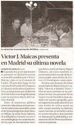 Víctor Maicas presenta en Madrid su última novela