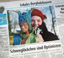 Abbildung des Artikel 'Schneeglöckcken sind Optimisten' aus dem Haller Kreisblatt vom 10.03.2010