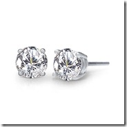 1 Carat Diamond Stud Earrings in 14kt White Gold