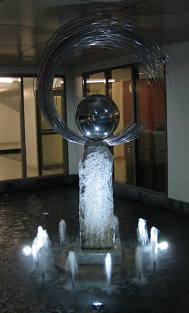 Impy Pilapil's 'Wind and Soul' sculpture at the Rizal Library of the Ateneo de Manila University