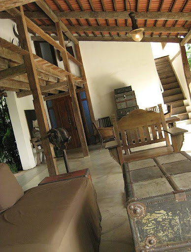 sitting area of a house filled with antiques in Hacienda Isabella in Indang, Cavite