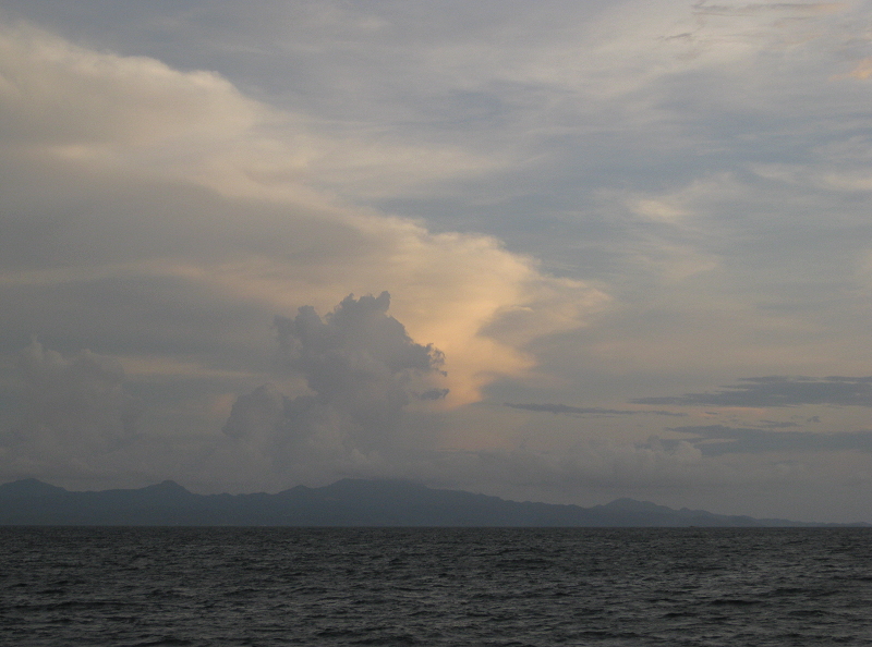clouds over the province of Cavite as seen from Manila Bay