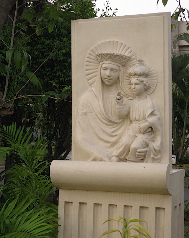 relief of the Madonna and Child