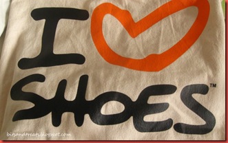 i heart shoes canvass tote from payless, by bitsandtreats