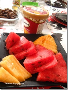 haagen dazs chocolate orange and watermelon and melon platter, by 240baon