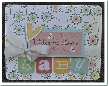 welcome home baby card