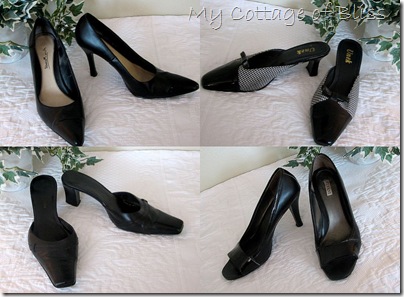 black heels collage