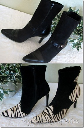 Black boot collage